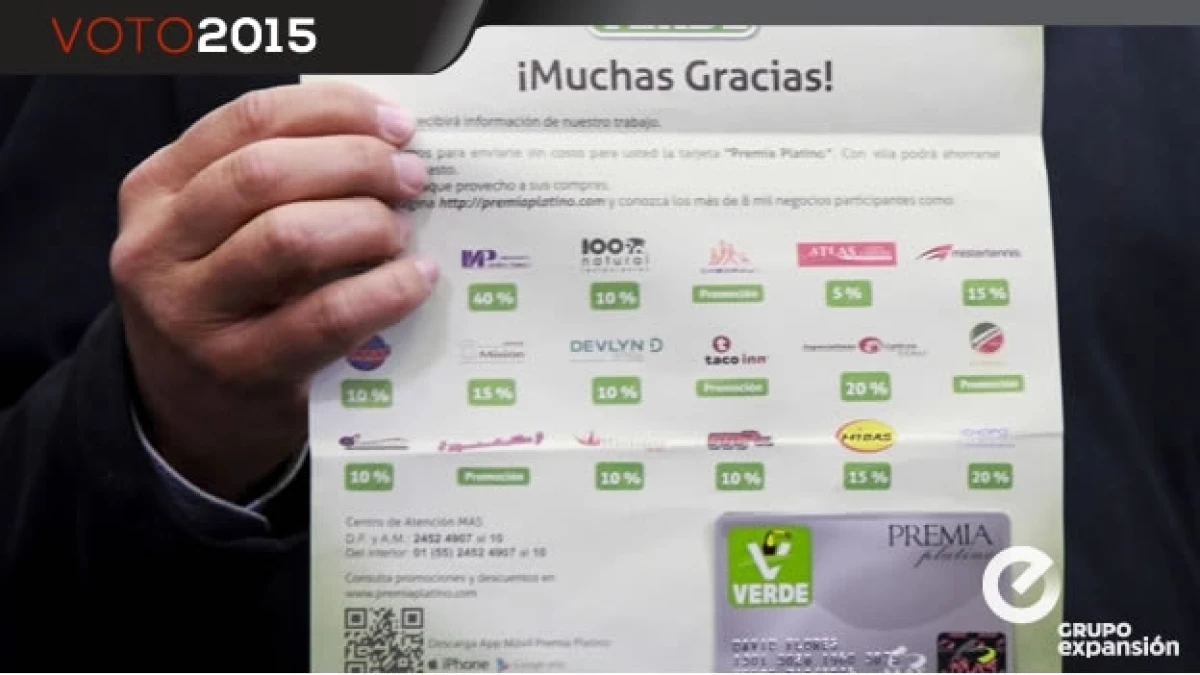 tarjetas partido verde