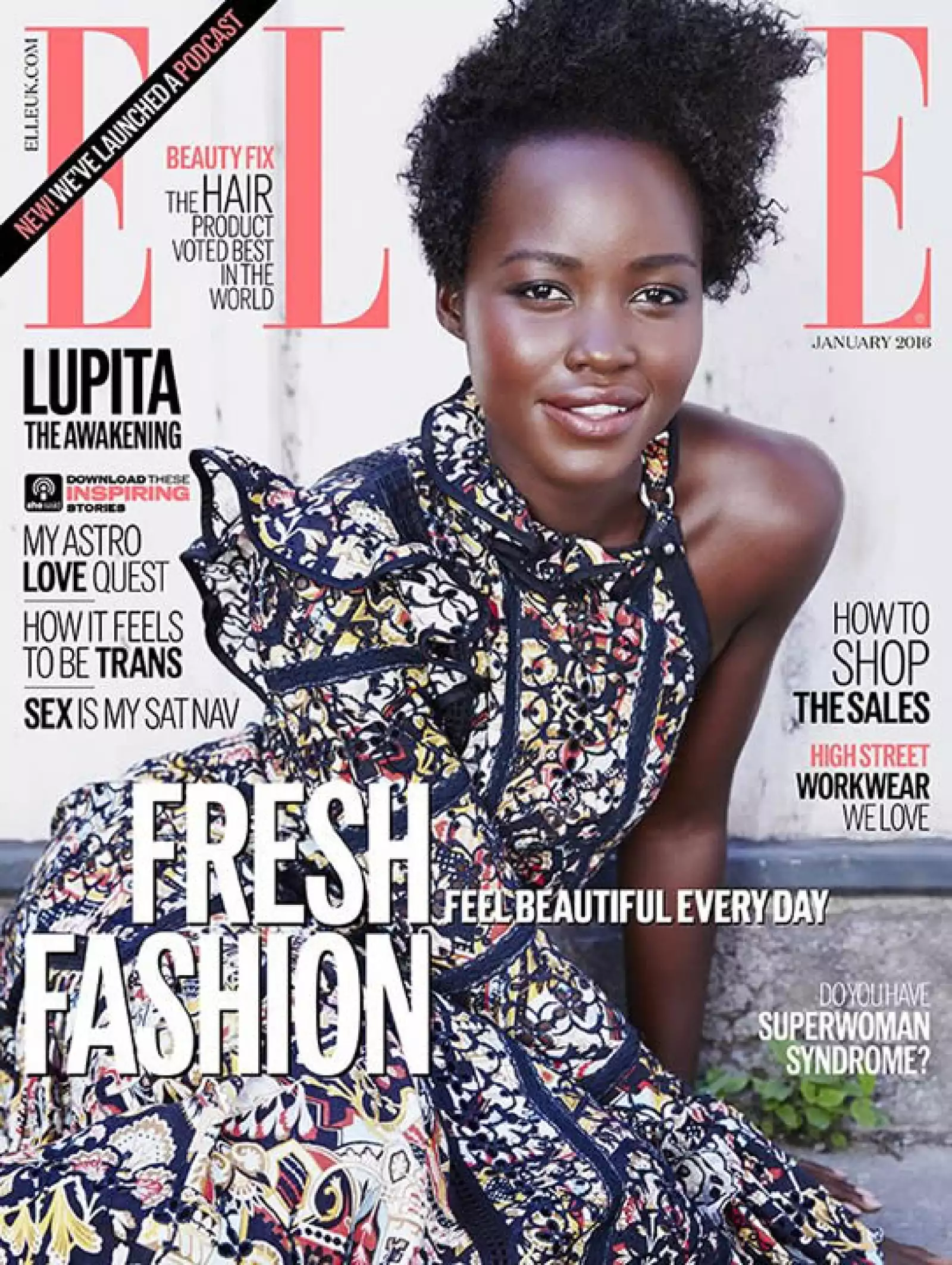 ELLE UK: Lupita Nyongo empieza el año con una increíble portada.