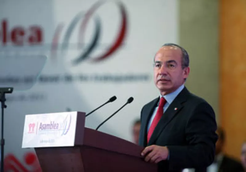 El presidente Felipe Calderón asistió a la asamblea realizada en Los Pinos. (Foto: Cortesía Presidencia de la República)