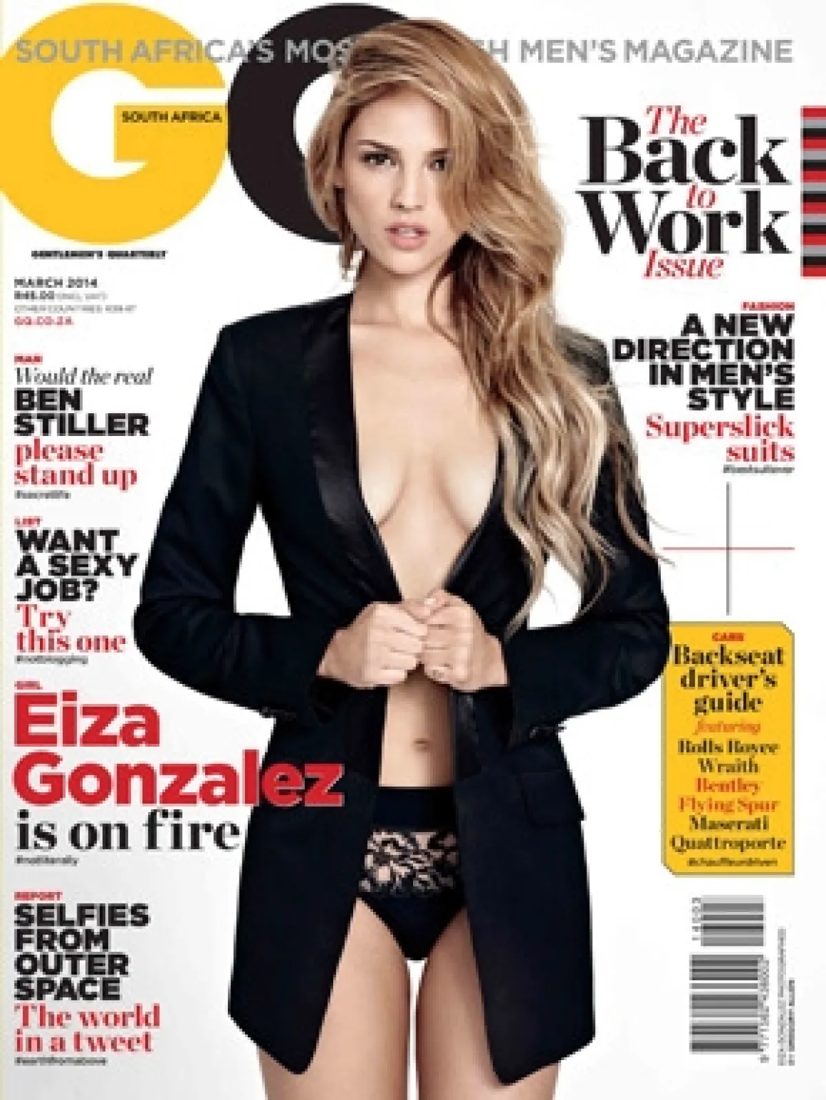 Eiza es la primera mexicana en posar para esta publicación en Sudáfrica.