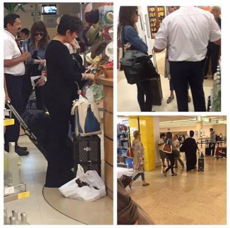 Una fan fotografió la llegada de Kris, Melanie y Dakota a México y lo compartió en las redes sociales.