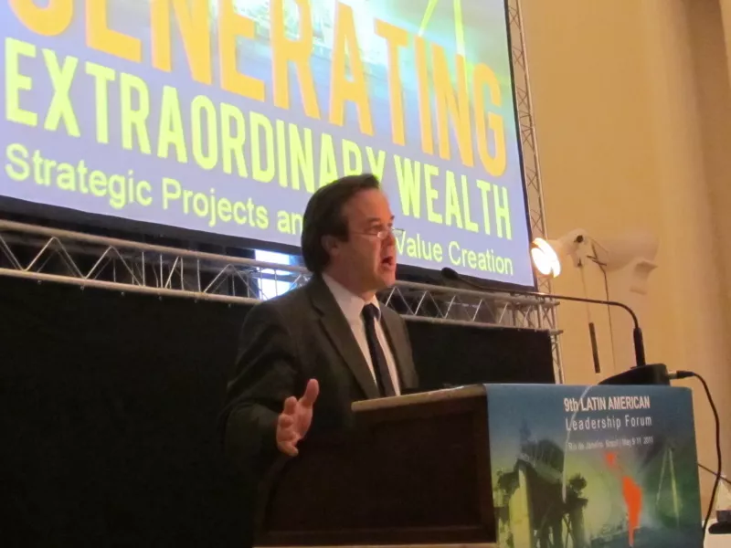 Norman Anderson, presidente de CG/LA Infrastructure, durante el Foro de Liderazgo de Río de Janeiro. (Foto: Elizabeth Palacios)