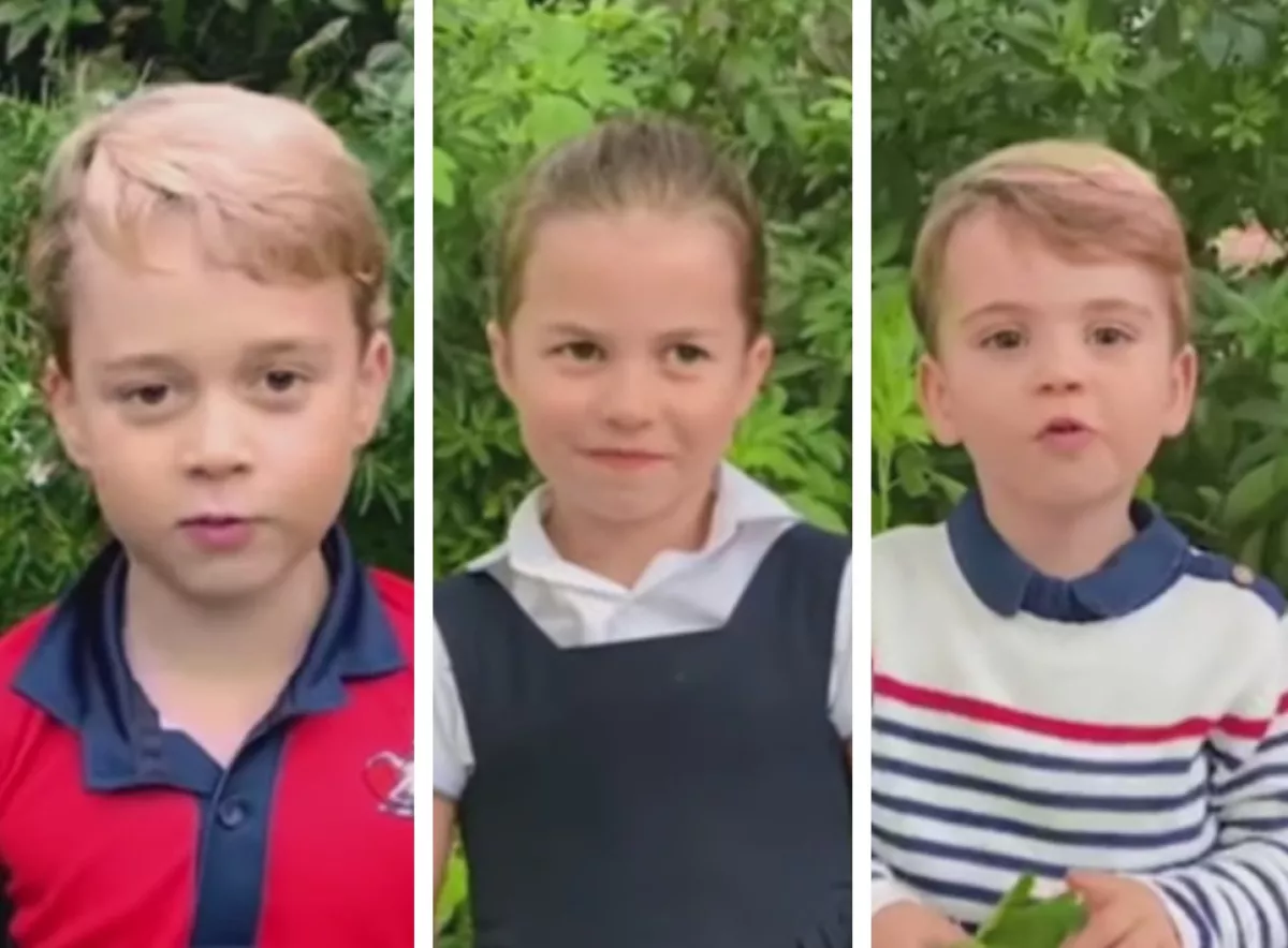 Príncipe George, princesa Charlotte y el príncipe Louis