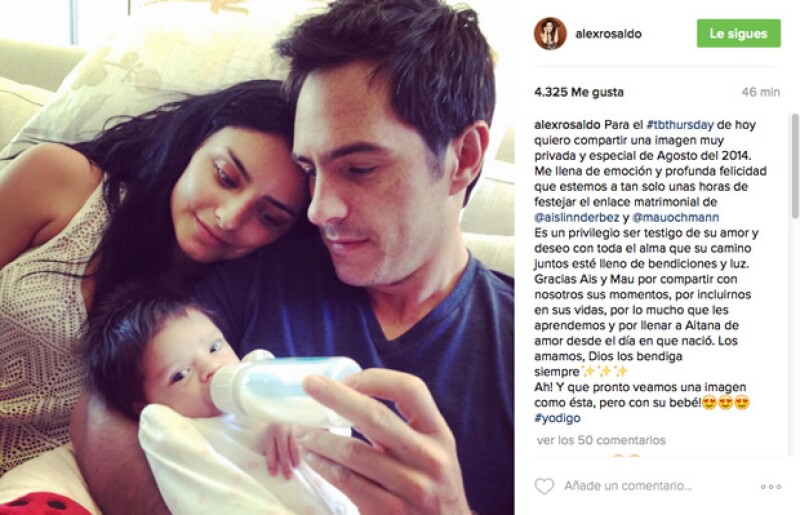 La cantante y actriz está muy emocionada porque la hija de su esposo, Eugenio Derbez, está a punto de casarse, motivo por el cual compartió, además del mensaje, una memorable foto.