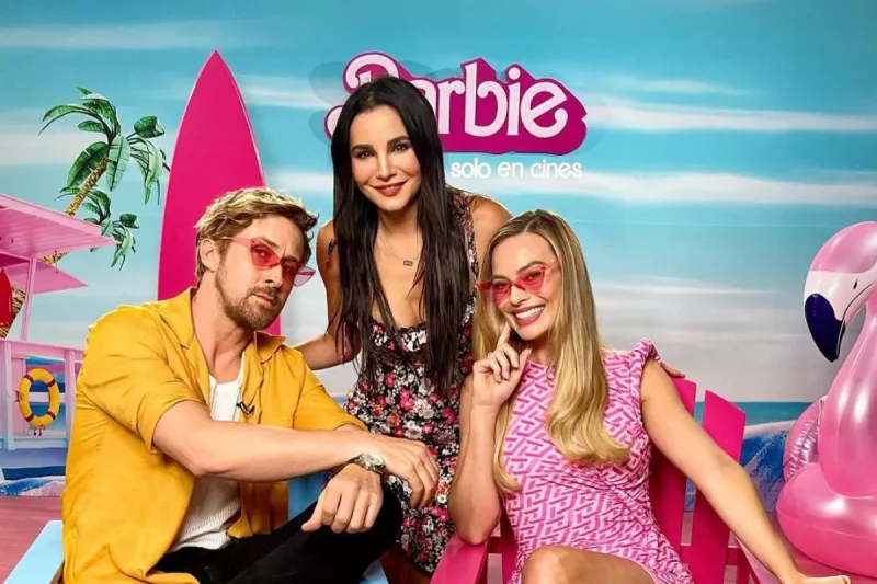 Ryan gosling, Martha Higareda y Margot Robbie 