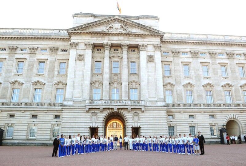 La foto oficial en el Palacio de Buckingham.