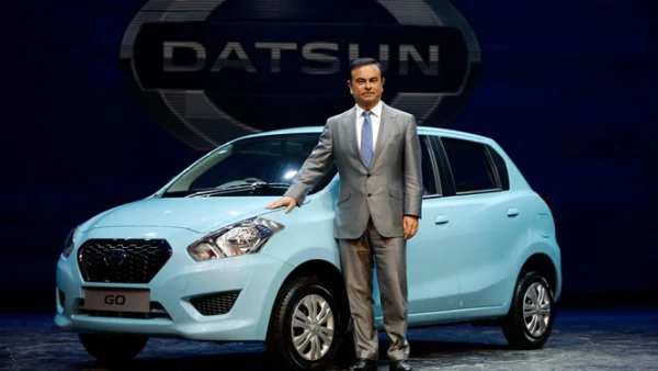 Carlos Ghosn, Presidente y CEO de la Alianza Renault-Nissan presentó en Nueva Delhi el nuevo modelo Natsun Go que se venderá en India el próximo año.