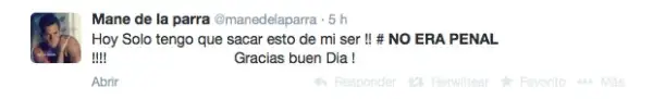Mane de la Parra, gran aficionado a este deporte, quiso desahogarse con este comentario.