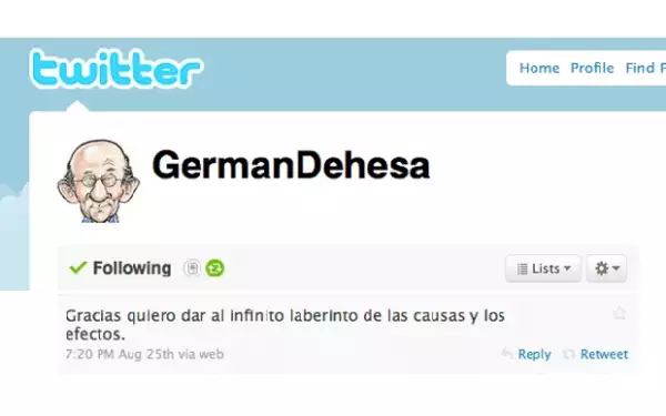 El último tweed del escritor fue hace unos días, como si presintiera su muerte.
