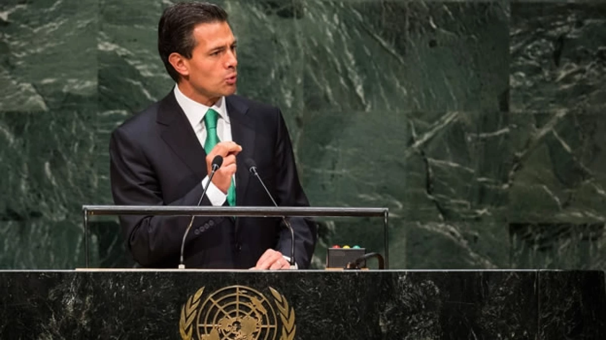 Enrique Peña Nieto durante su participación en la Asamblea General de Naciones Unidas el 24 de septiembre de 2014