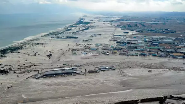 El Aeropuerto de Sendai, al noreste de la región, se inundó después del tsunami.
