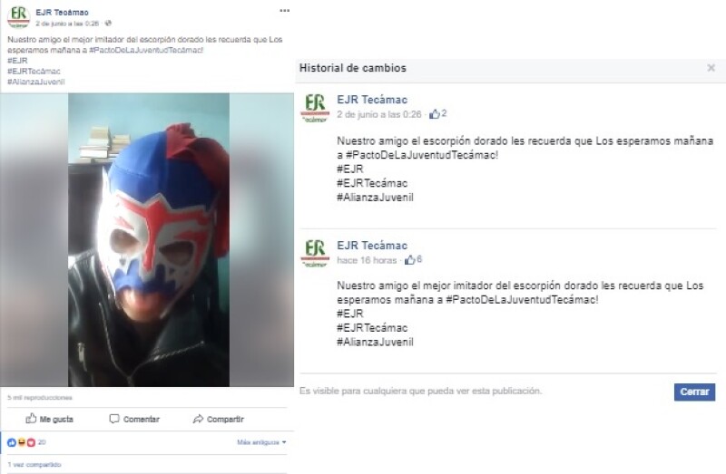 Post original vs. editado