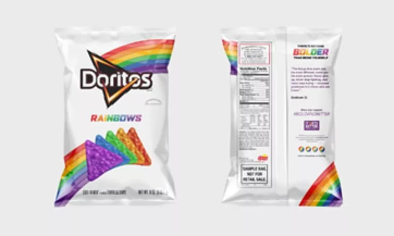 Envoltura de la edición limitada del producto de Doritos para apoyar a la comunidad LGBT en EU (Foto: Pepsi Company)