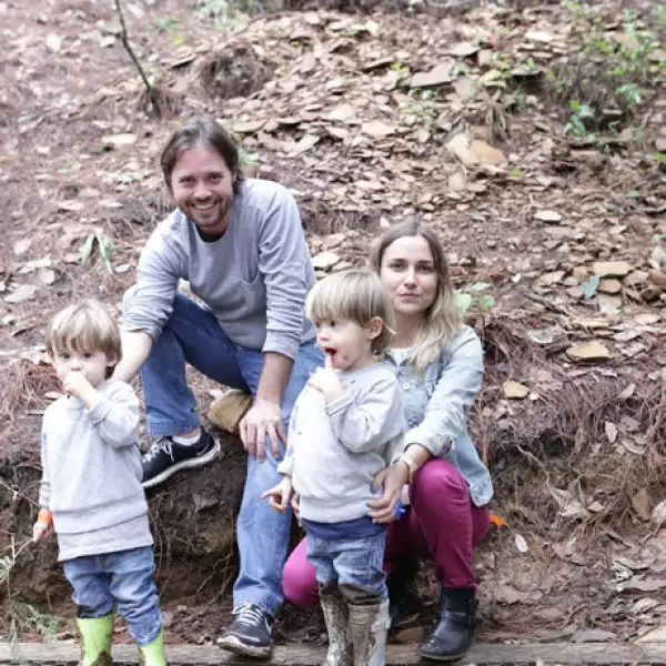 Roberto,Julián,Damián Craig con Daniela de Silva