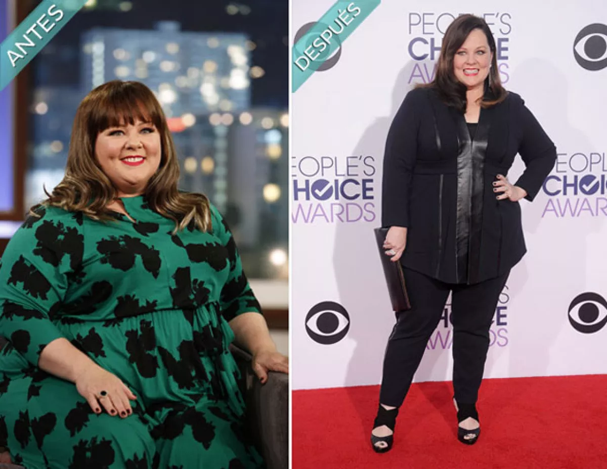 Melissa McCarthy después de bajar notoriamente de peso recientemente.