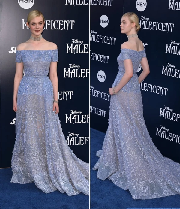 Elle Fanning eligió un diseño de Elie Saab.