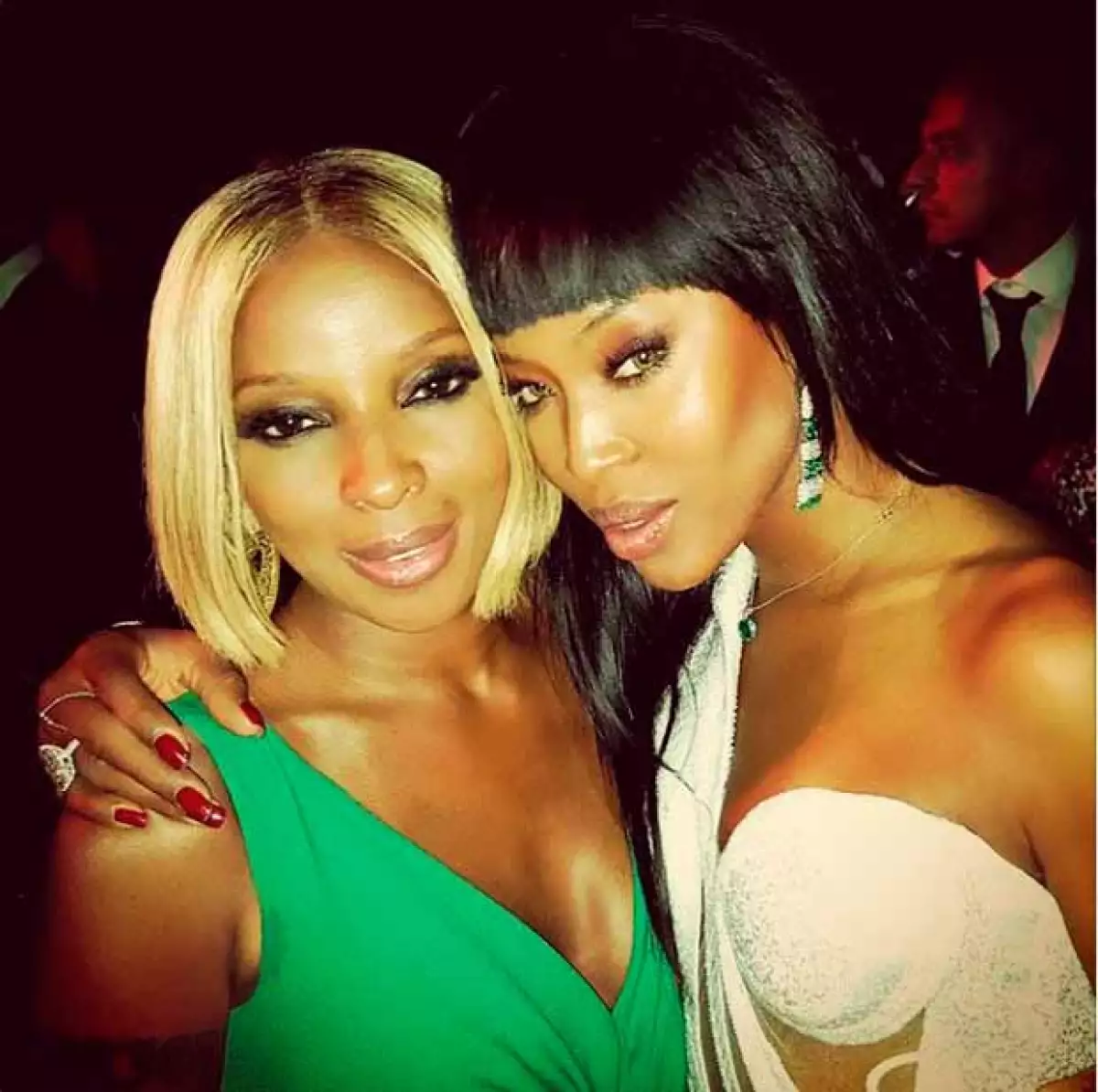 Noami junto a su gram amiga Mary J Blige.