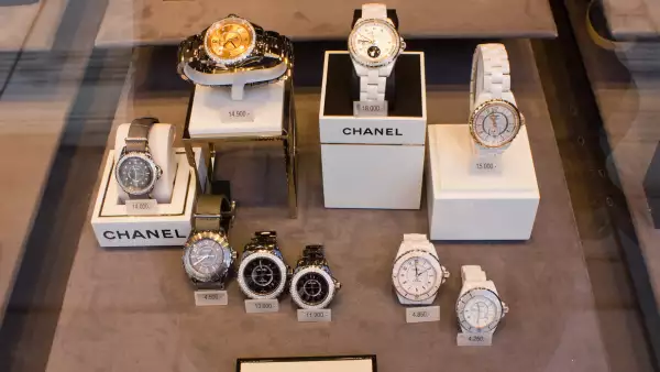 Chanel Watch In Shop Window Display