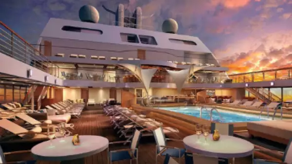 Con sólo 600 pasajeros, este barco contará con 12 niveles y 300 suites opulentas. (Foto: Seabourns )