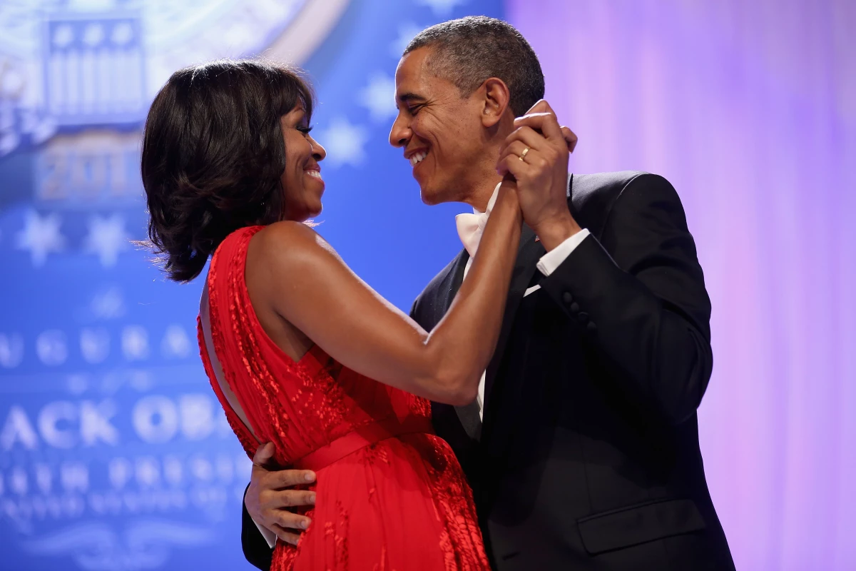 Michelle y Barack Obama in love