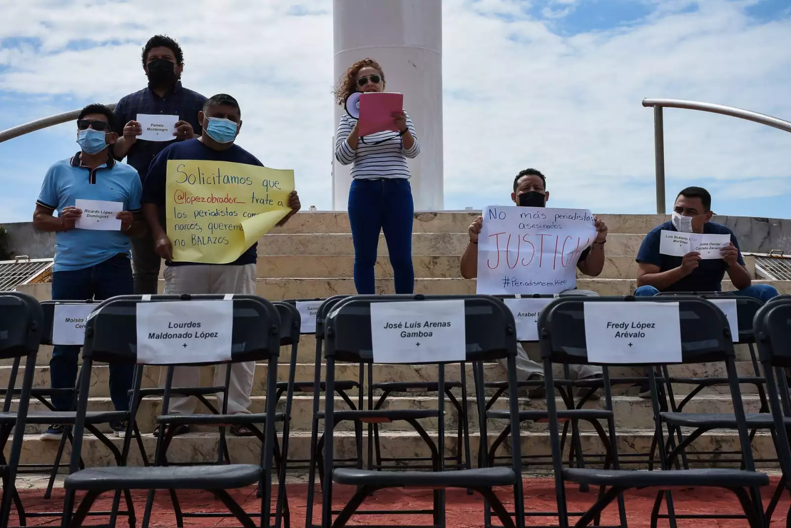 Periodistas se sumaron a la protesta nacional en contra de los asesinatos de periodistas