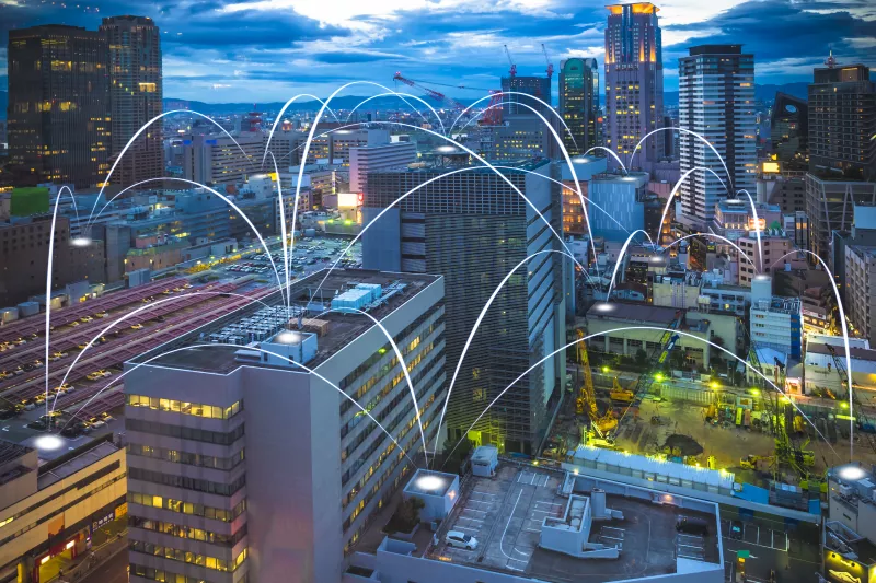 Futuristic Osaka electromagnetic signals