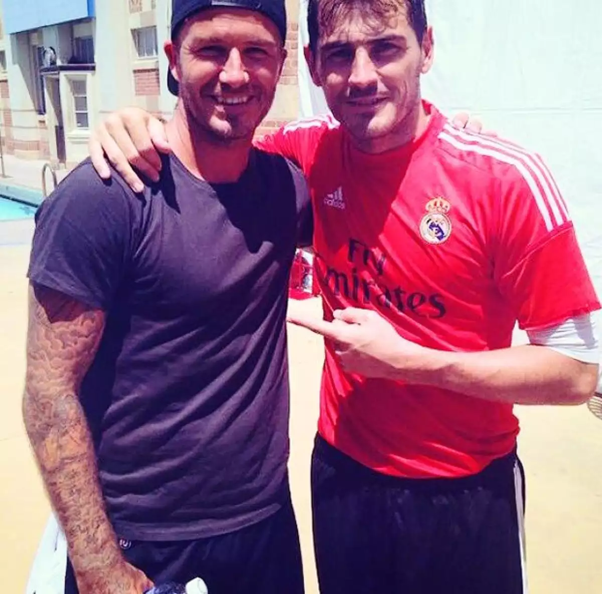 David Beckham e Iker Casillas fueron compañeros de equipo cuando David jugaba con el equipo español en sus mejores temporadas.