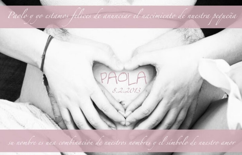 La cantante italiana y el músico Paolo Carta están muy felices de dar la bienvenida a su pequeña hija.