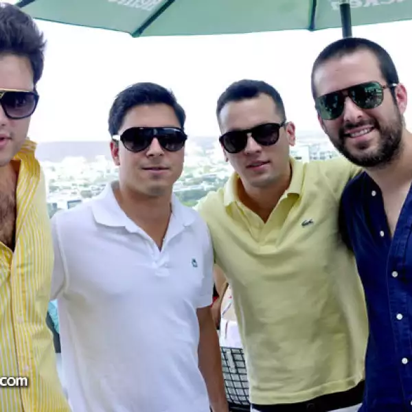 Luis Corral, Daniel González, Aarón Castillo y Juan Carlos Flores