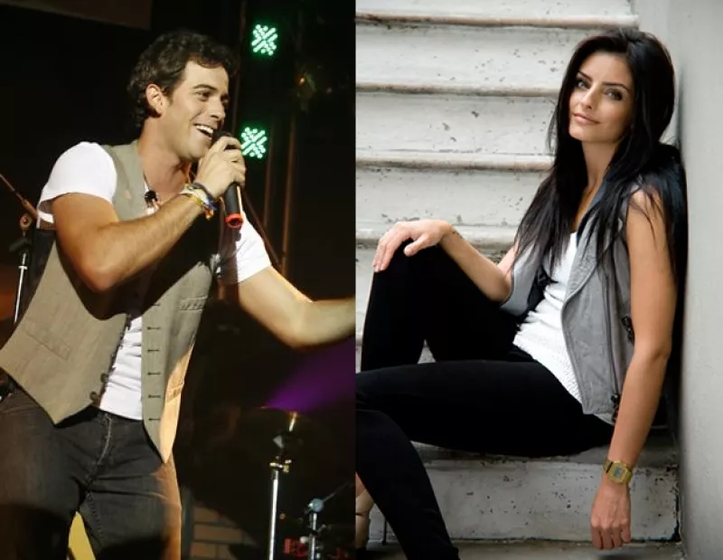 El cantante y la actriz, quienes actuarán juntos en la comedia romántica  `El cielo en tu mirada´, hicieron un Twitcam desde la redacción de Quién.com.