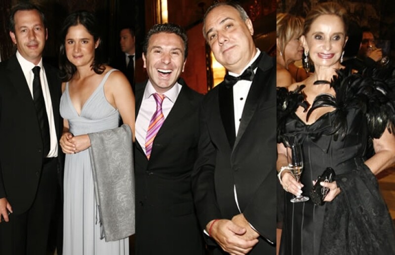 Andrés Conesa, Lorena Ochoa, Rafa Micha, Jorge Puentes y Lorenza Dipp disfrutando de la cena de gala Montblanc.