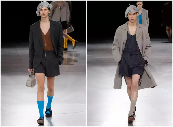 Los tonos vuelven a ser muy terrenales: chocolate, beige, gris, negro y marino. (Modelos de Dior)