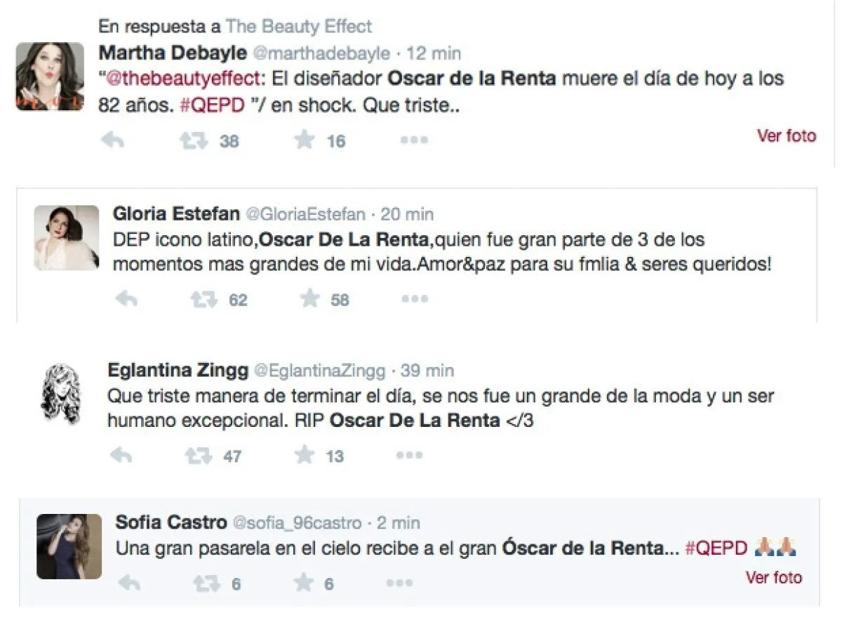 Sorprendidos, artistas y socialités expresaron su sentir al escuchar la noticia.