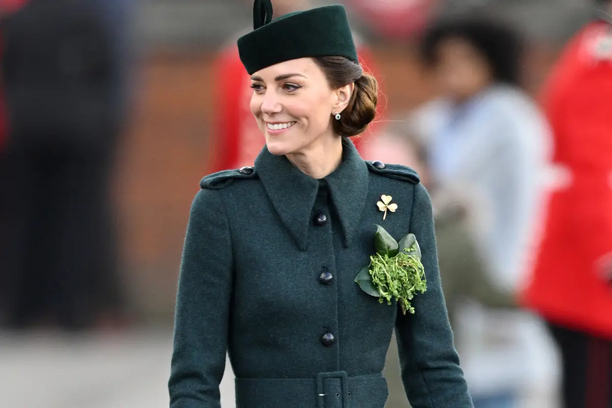 Prince William and Catherine Duchess of Cambridge attend St Patrick's Day Parade, Aldershot, UK - 17 Mar 2022