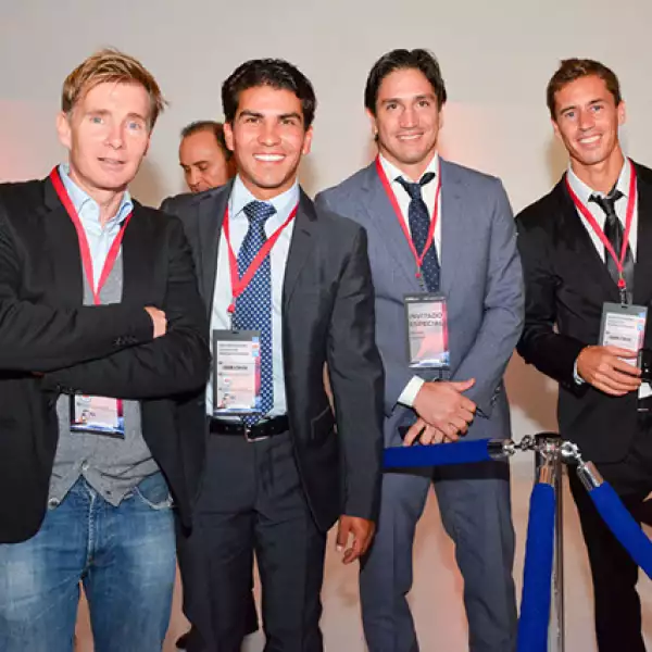 Javier Martos (entrenador de Checo Pérez),Toño Pérez (Hermano de Checo),Bruno Marioni y Leonel Bernier.