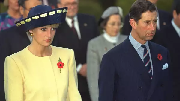 Princess Diana and Prince Charles look unhappy at the start of their official tour of South Korea in Seoul yesterday,a visit that Princess Diana never wanted to undertake due to the rift in their marriage.11th Feb 1992. IN KOREA