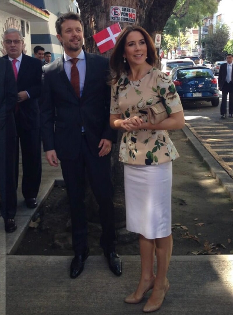 Federico y Mary de Dinamarca en la Colonia del Valle, donde se encuentra la fundación CTDUCA.