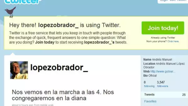 Ayer fue cuando el político tabasqueño abrió su página personal en la famosa red social y ya cuenta con más de tres mil seguidores.