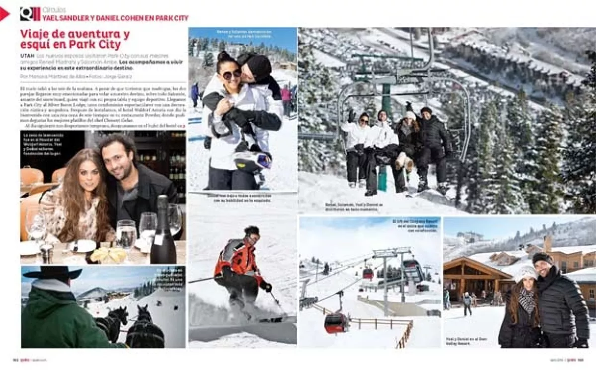 Yael Sandler se fue a esquiar con su esposo y unos amigos.