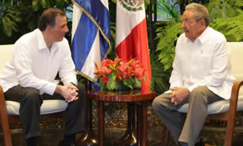 José Antonio Meade, canciller de México, se reunió en la isla con el presidente de Cuba, Raúl Castro. (Foto: Tomada de @SRE_mx)