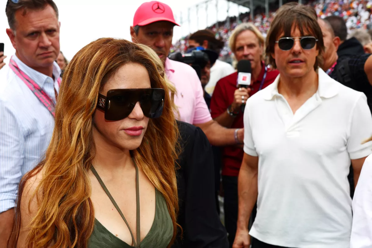 Shakira y Tom Cruise en el F1 Grand Prix de Miami