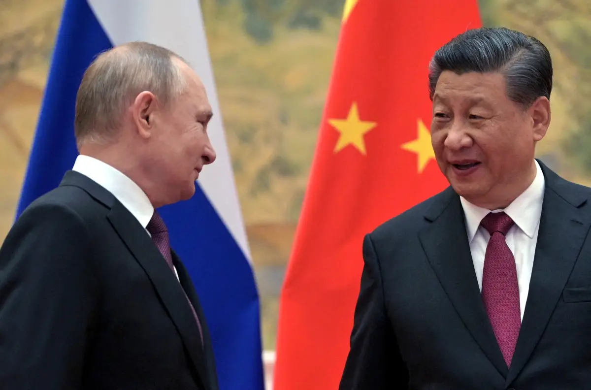El presidente ruso, Vladimir Putin, asiste a una reunión con el presidente chino, Xi Jinping, en Beijing, China, el 4 de febrero de 2022.