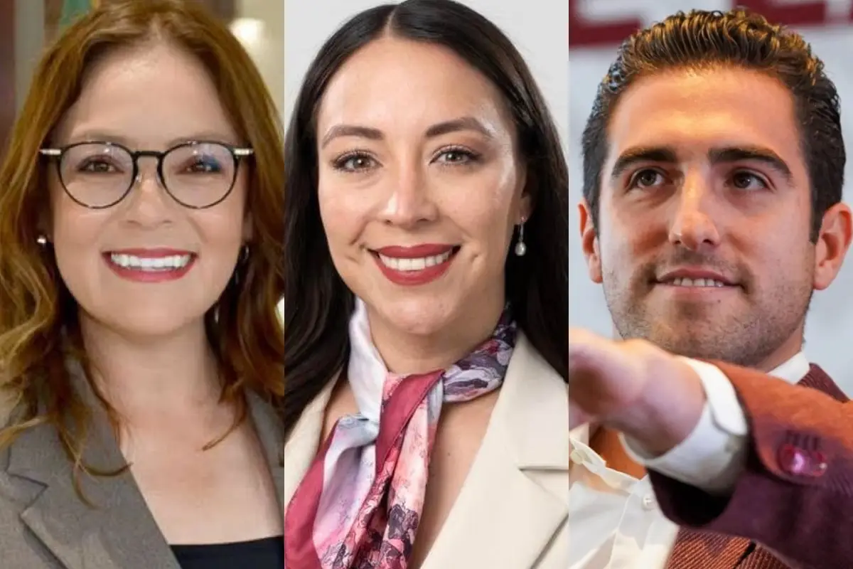 En la imagen dividida en tres se ve a Verónica Díaz, Julieta Ramírez y Eugenio Segura, elegidos por Morena. 