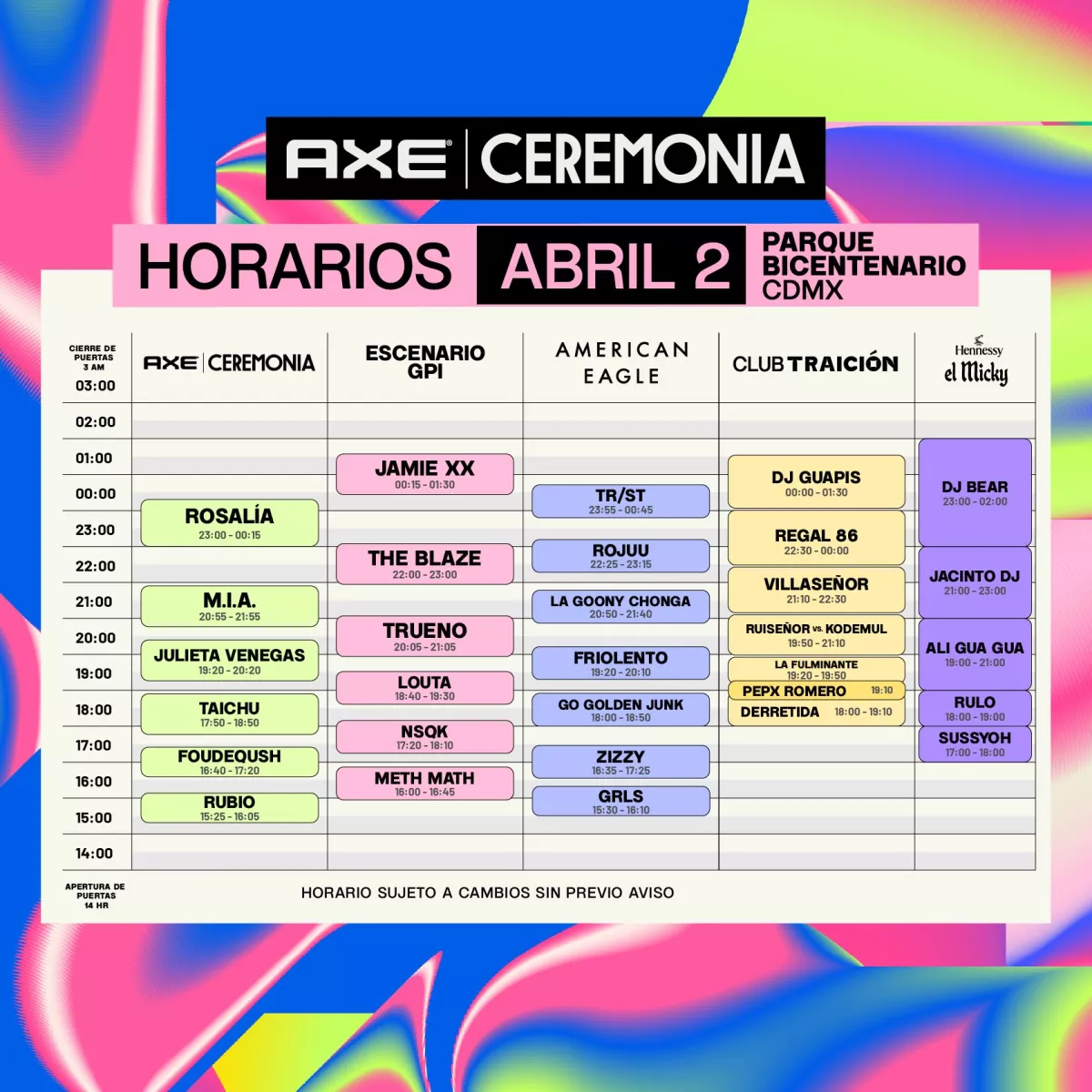 Día dos Ceremonia