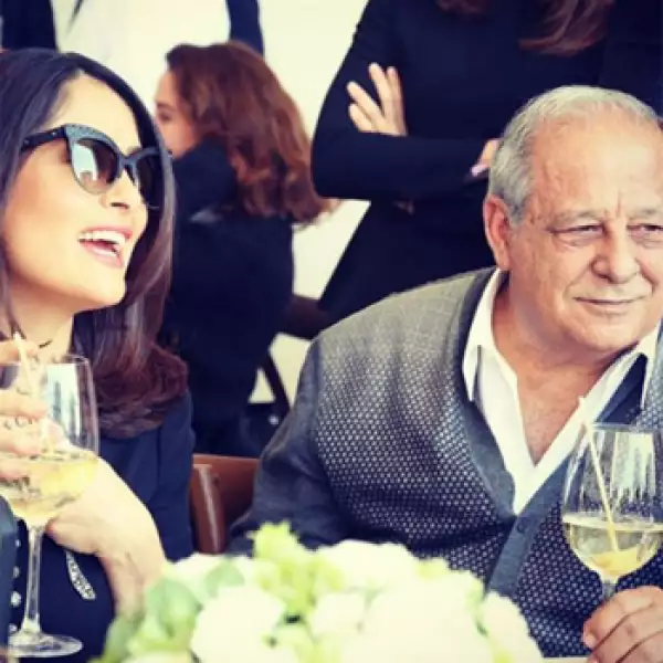 Salma Hayek y su papá