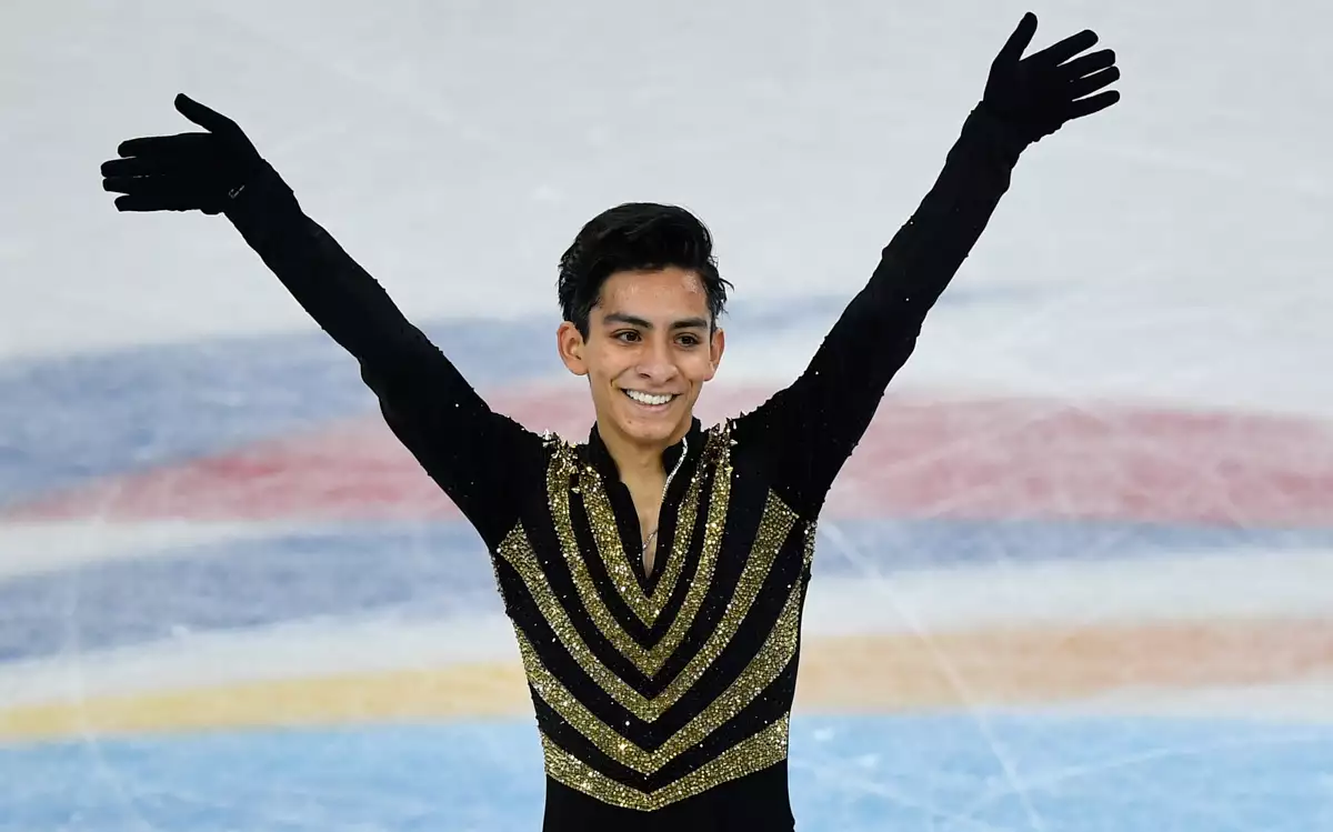 Donovan Carrillo, patinador mexicano, durante su participación en los juegos de invierno de Beijing 2022