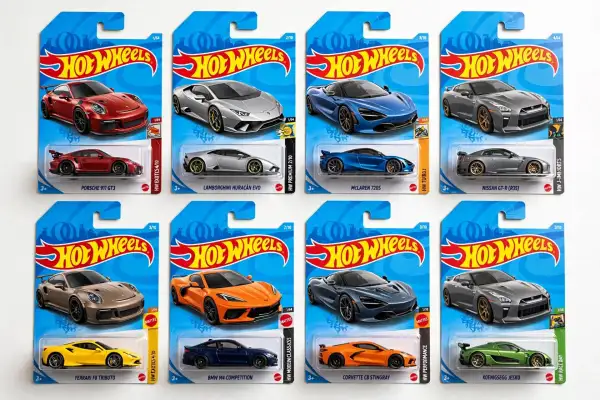 Blísters de Hot Wheels.