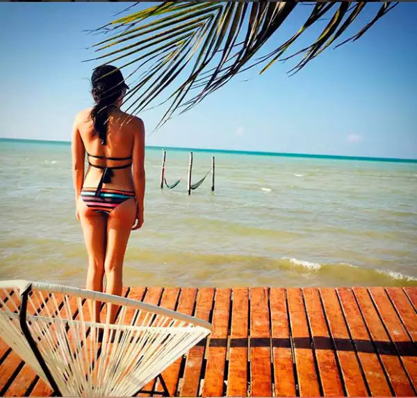 Orgullosa de su cuerpo, así lo lució la actriz.