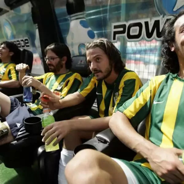 Descansando un poco para el segundo tiempo.