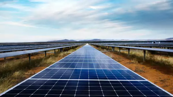 Vista de la planta fotovoltaica de Santiago, situada en San Luis Potosí